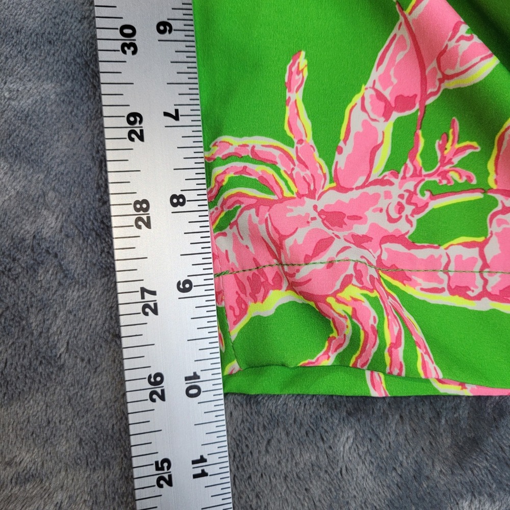 RLX Ralph Lauren Mens Green Pink Crab Lobster Golf Shorts Size 38 Stretch Prep - Picture 8 of 9